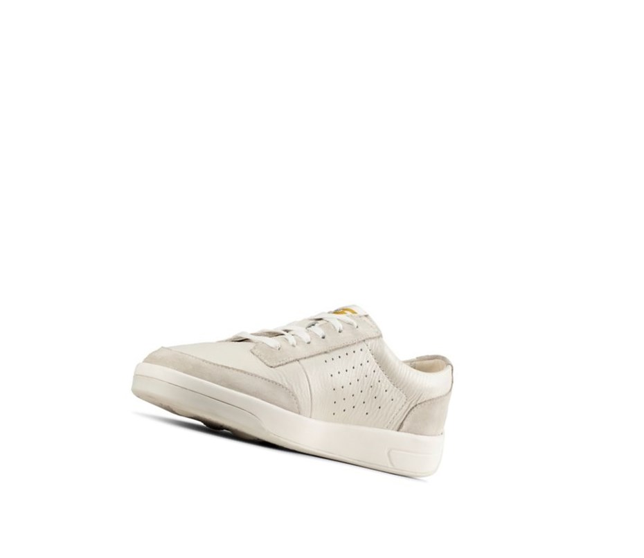 Clarks Hero Air Spitze Leder Lederschuhe Herren Weiß | XEMQ65910