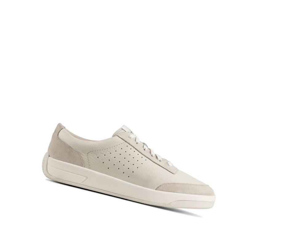 Clarks Hero Air Spitze Leder Lederschuhe Herren Weiß | XEMQ65910