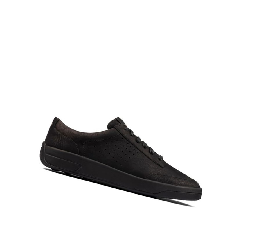 Clarks Hero Air Spitze Nubuck Flache Schuhe Damen Schwarz | ZJCS78631