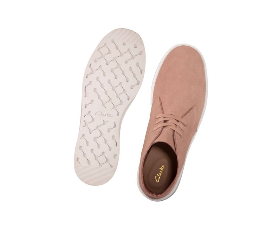 Clarks Hero Dbt Wildleder Wildlederstiefel Damen Rosa | QXVL09584