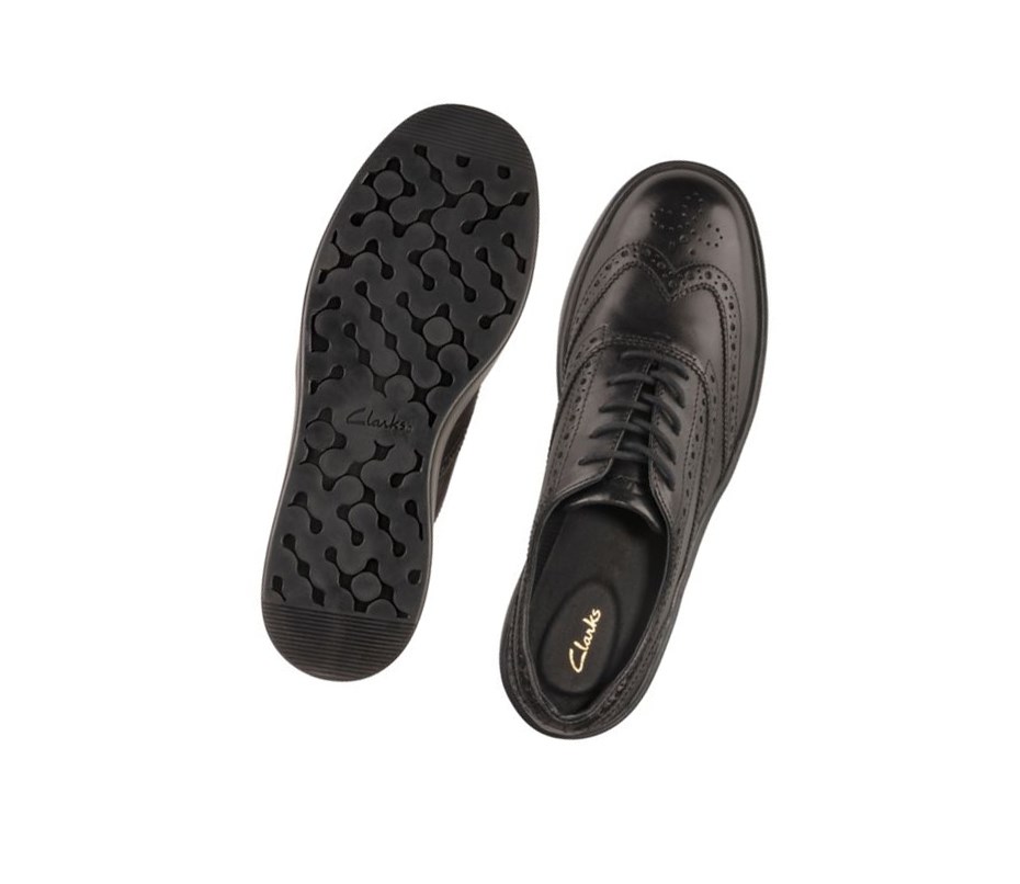 Clarks Hero Leder Lederschuhe Damen Schwarz | PKCD20173