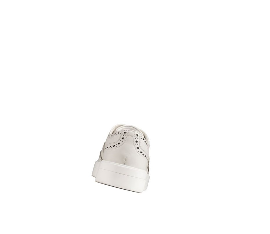 Clarks Hero Leder Lederschuhe Damen Weiß | HOZD47586