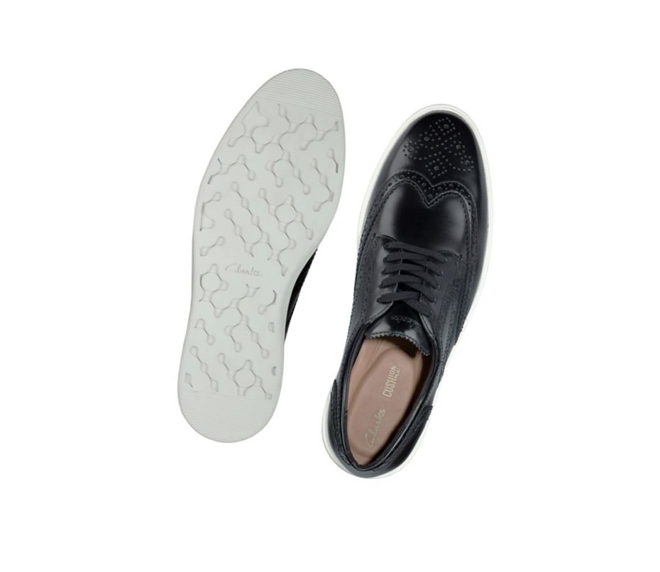 Clarks Hero Limit Leder Brogues Herren Schwarz | JPUB96758