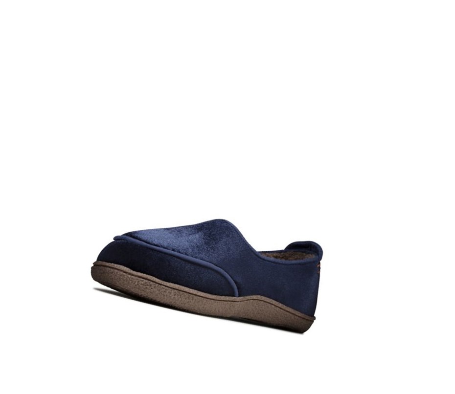 Clarks Home Charm Hausschuhe Damen Navy | KIBC42950