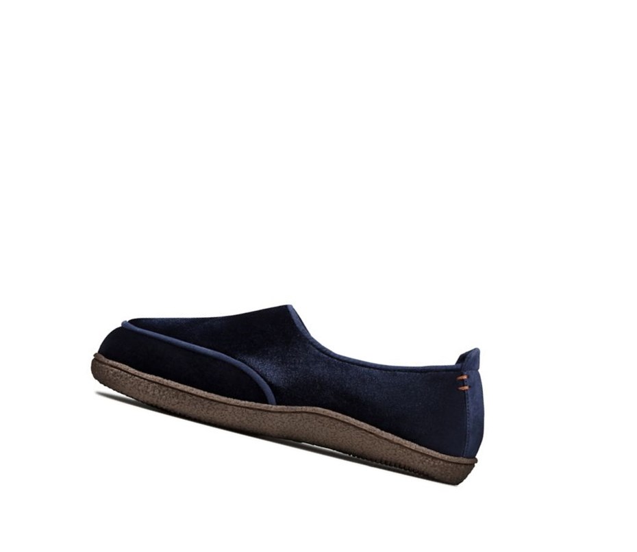 Clarks Home Charm Hausschuhe Damen Navy | KIBC42950