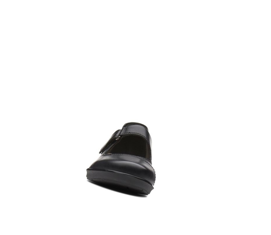 Clarks Hope Henley Leder Lederschuhe Damen Schwarz | OEHM02531
