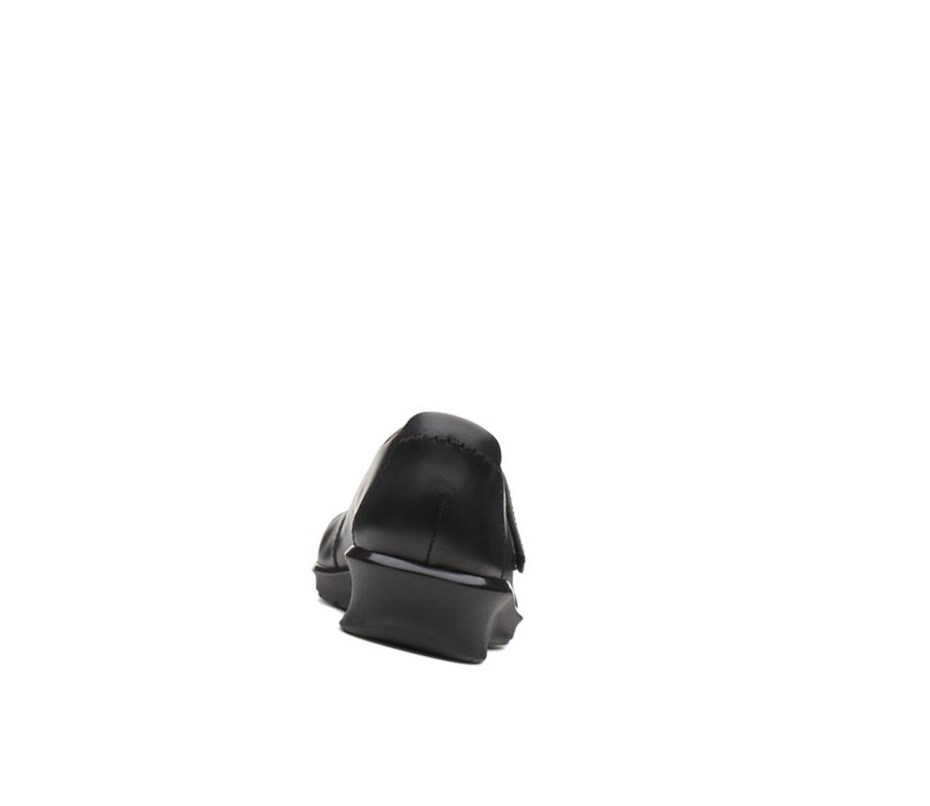 Clarks Hope Henley Leder Lederschuhe Damen Schwarz | OEHM02531