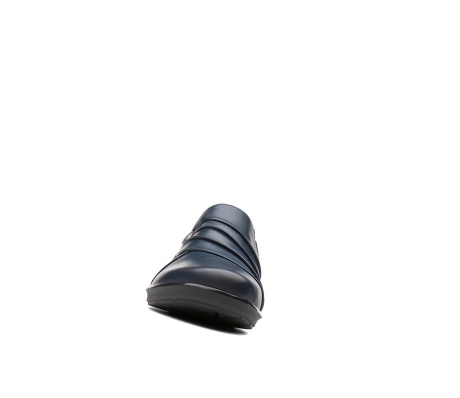 Clarks Hope Roxanne Leder Flache Schuhe Damen Navy | VCNX51204