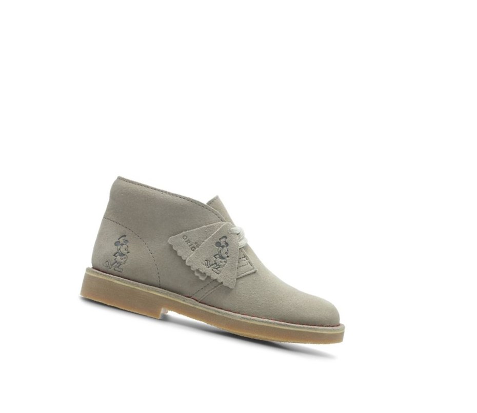 Clarks Iconic Embossed Wildleder Bootsschuhe Jungen Beige | GLDV75324