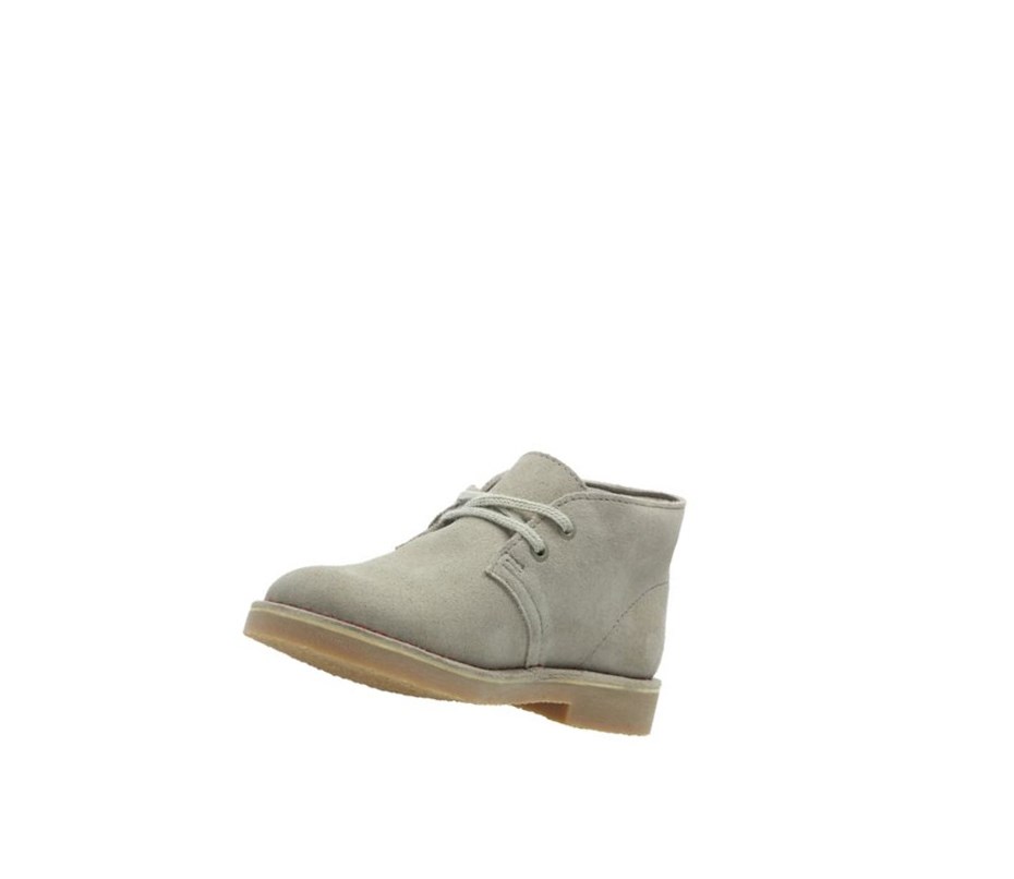 Clarks Iconic Embossed Wildleder Wüstenstiefel Jungen Beige | IBFZ43760