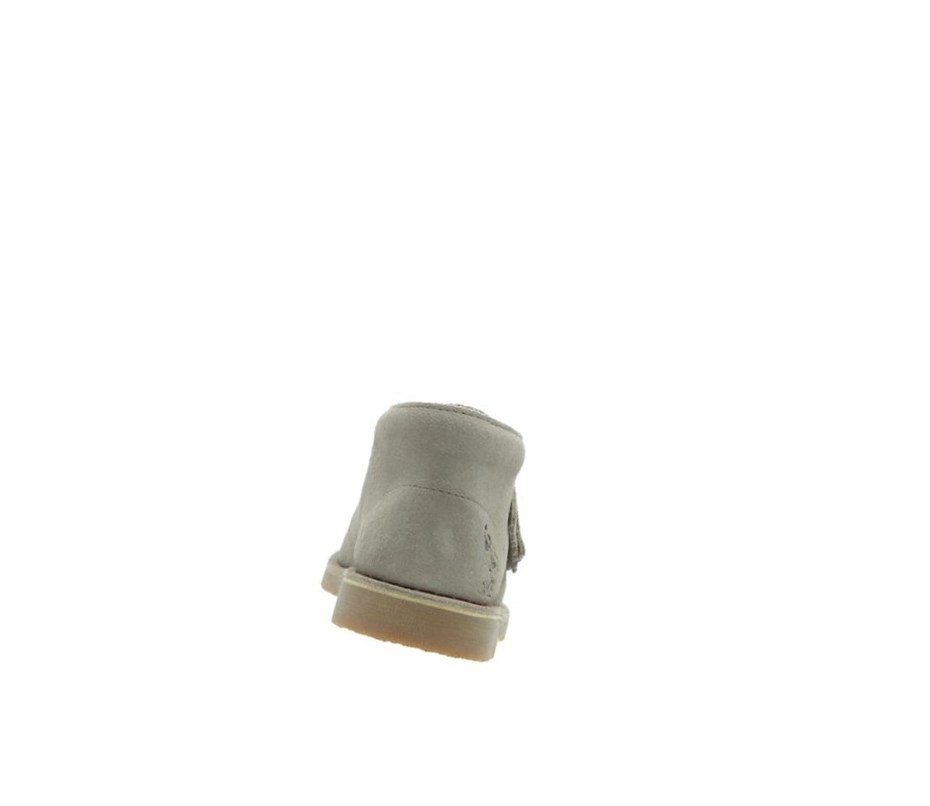 Clarks Iconic Embossed Wildleder Wüstenstiefel Jungen Beige | IBFZ43760