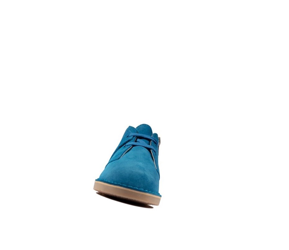 Clarks Iconic Wildleder Wüstenstiefel Jungen Blau | GSIC98624