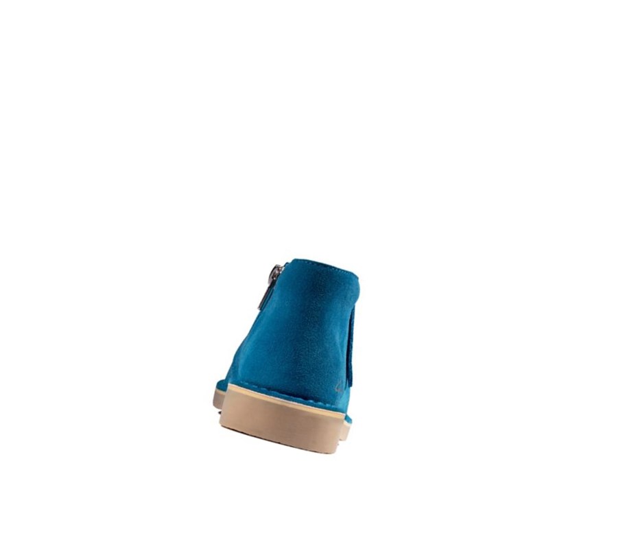 Clarks Iconic Wildleder Wüstenstiefel Jungen Blau | GSIC98624