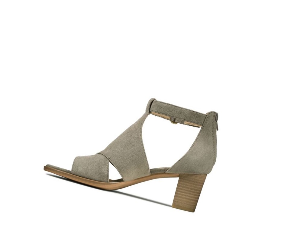 Clarks Kaylin 60 Glad Wildleder Sandalen Absatz Damen Olivgrün | ZWUL04168