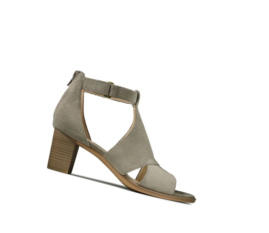 Clarks Kaylin 60 Glad Wildleder Sandalen Absatz Damen Olivgrün | ZWUL04168