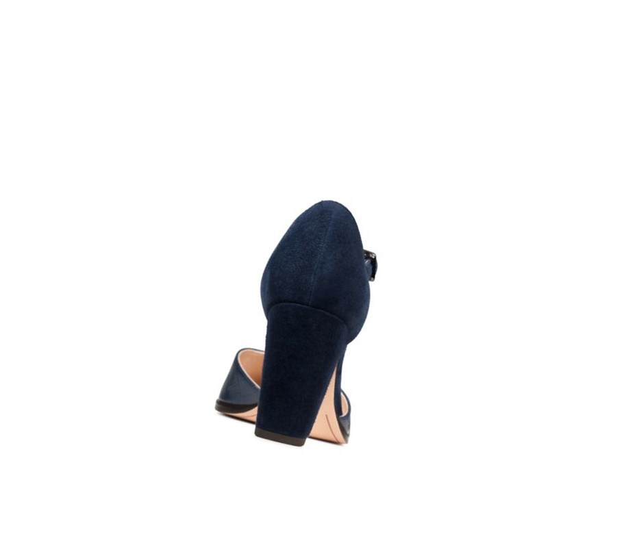 Clarks Kaylin 85 T Riemen Croc Hohe Schuhe Damen Navy | JAWE71596