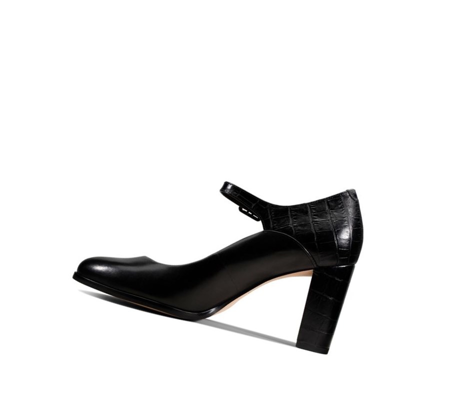 Clarks Kaylin Alba Leder Lederschuhe Damen Schwarz | ZRHK87016