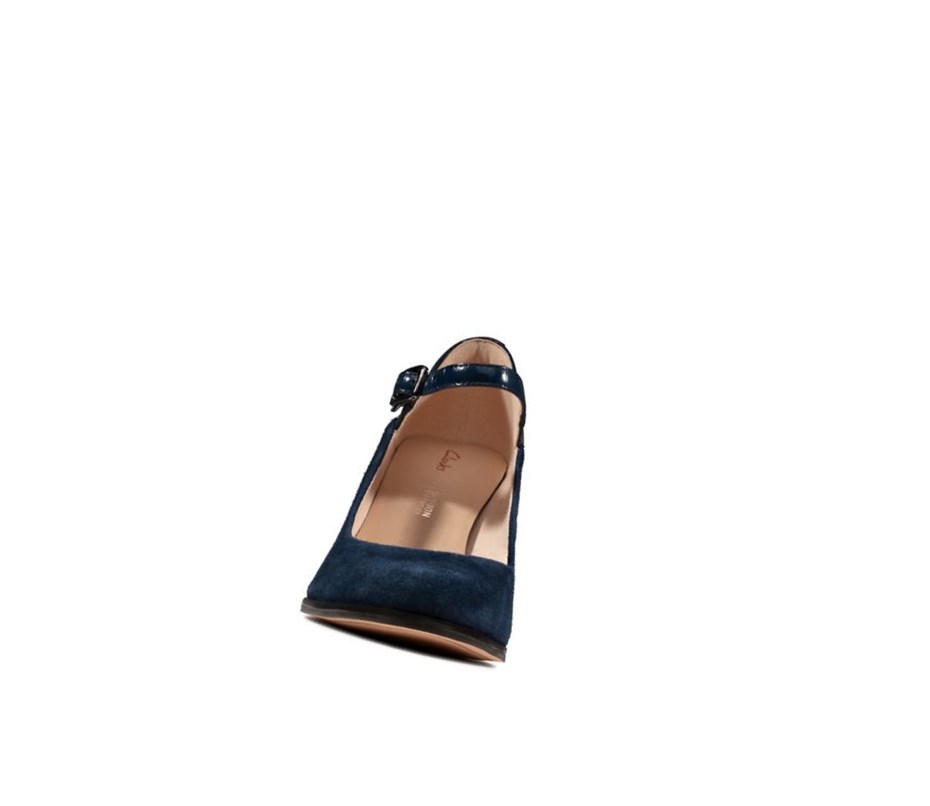 Clarks Kaylin Alba Wildleder Freizeitschuhe Damen Navy | EPXQ24185
