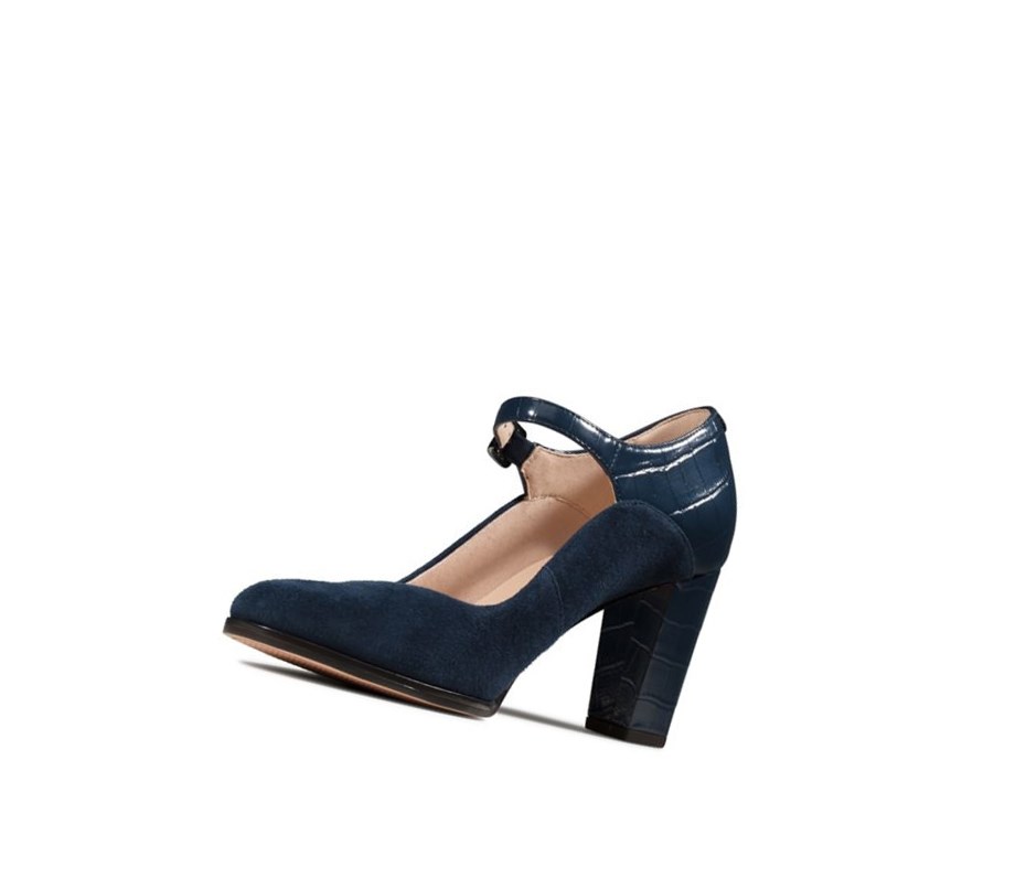 Clarks Kaylin Alba Wildleder Freizeitschuhe Damen Navy | EPXQ24185