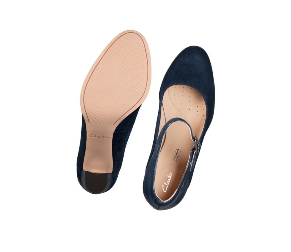 Clarks Kaylin Alba Wildleder Freizeitschuhe Damen Navy | EPXQ24185
