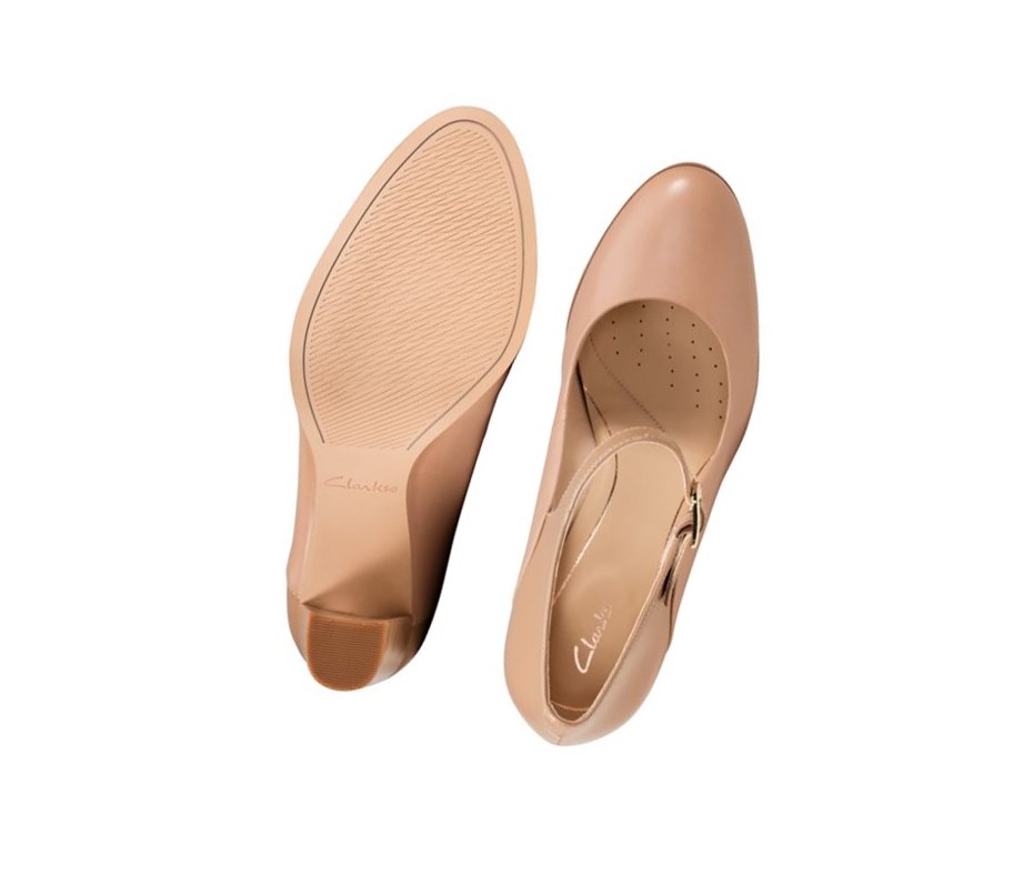 Clarks Kaylin Alba Wildleder Freizeitschuhe Damen Hautfarbe | EWLX42907