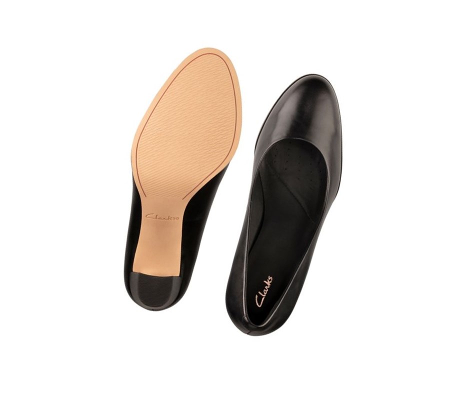 Clarks Kaylin Cara 2 Leder Lederschuhe Damen Schwarz | BZOJ69072