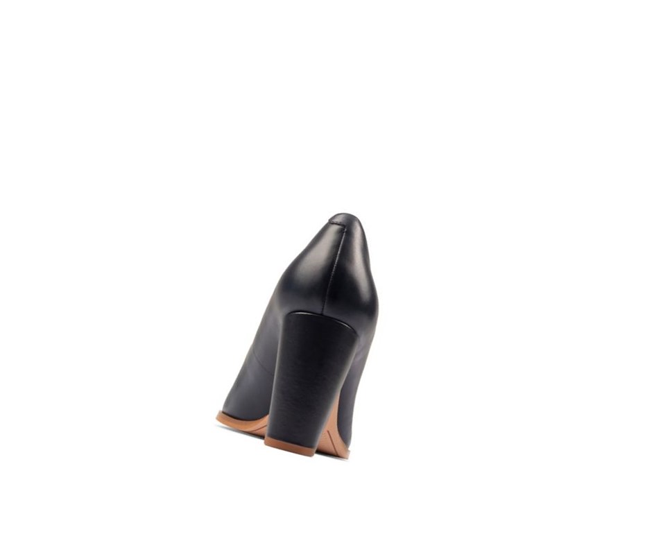 Clarks Kaylin Cara 2 Leder Lederschuhe Damen Navy | YVUR79041