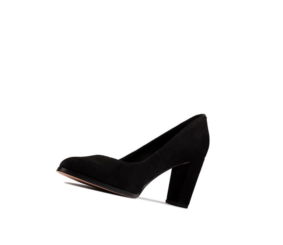 Clarks Kaylin Cara 2 Wildleder Freizeitschuhe Damen Schwarz | GHUZ27613