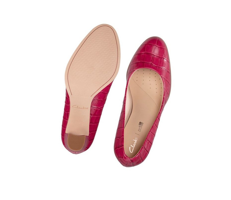 Clarks Kaylin Cara Leder Hohe Schuhe Damen Rosa | NQIA74280
