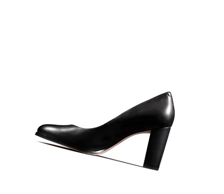 Clarks Kaylin Cara Leder Hohe Schuhe Damen Schwarz | NTKW78326