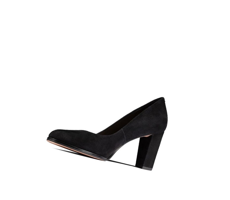 Clarks Kaylin Cara Wildleder Weite Fit Lederschuhe Damen Schwarz | YRJN92580
