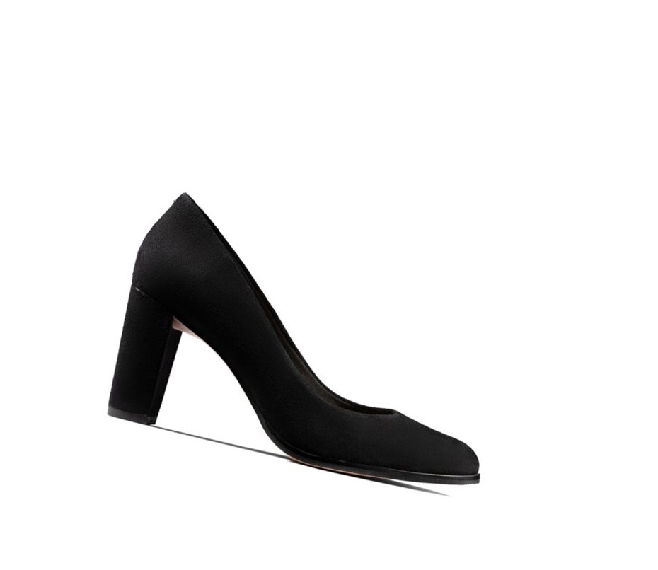 Clarks Kaylin Cara Wildleder Weite Fit Lederschuhe Damen Schwarz | YRJN92580