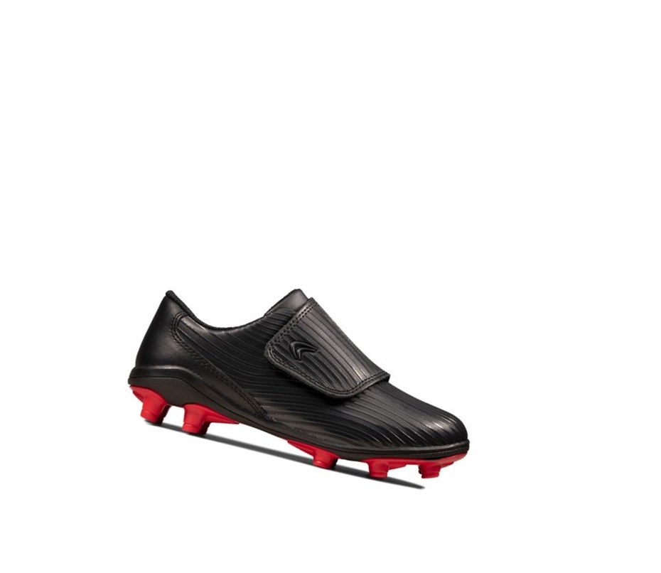 Clarks Kinetic Run Leder Sneakers Jungen Schwarz | NOWP52079