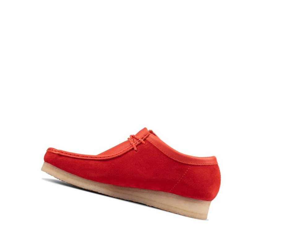 Clarks Klassische Wildleder Wallabee Damen Rot | CIEU37098