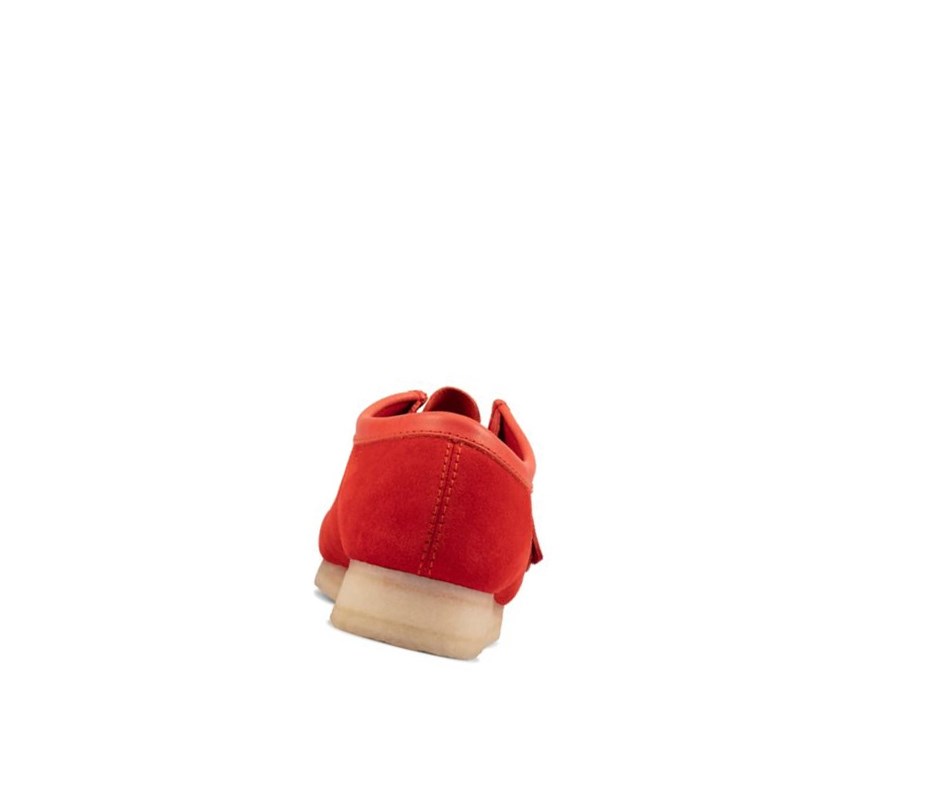 Clarks Klassische Wildleder Wallabee Damen Rot | CIEU37098