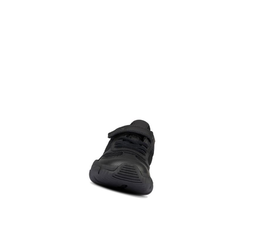 Clarks Kuju Run Leder Schulschuhe Jungen Schwarz | PWFY98624
