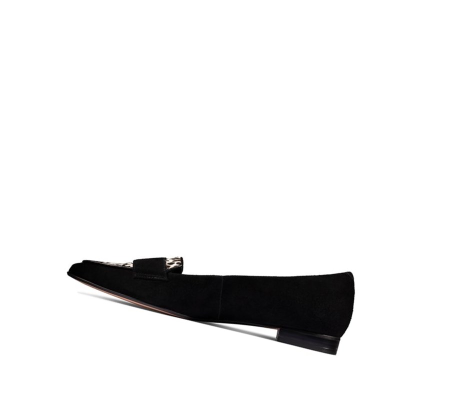 Clarks Laina 15 Print Leder Flache Schuhe Damen Leopard | GLZW56092