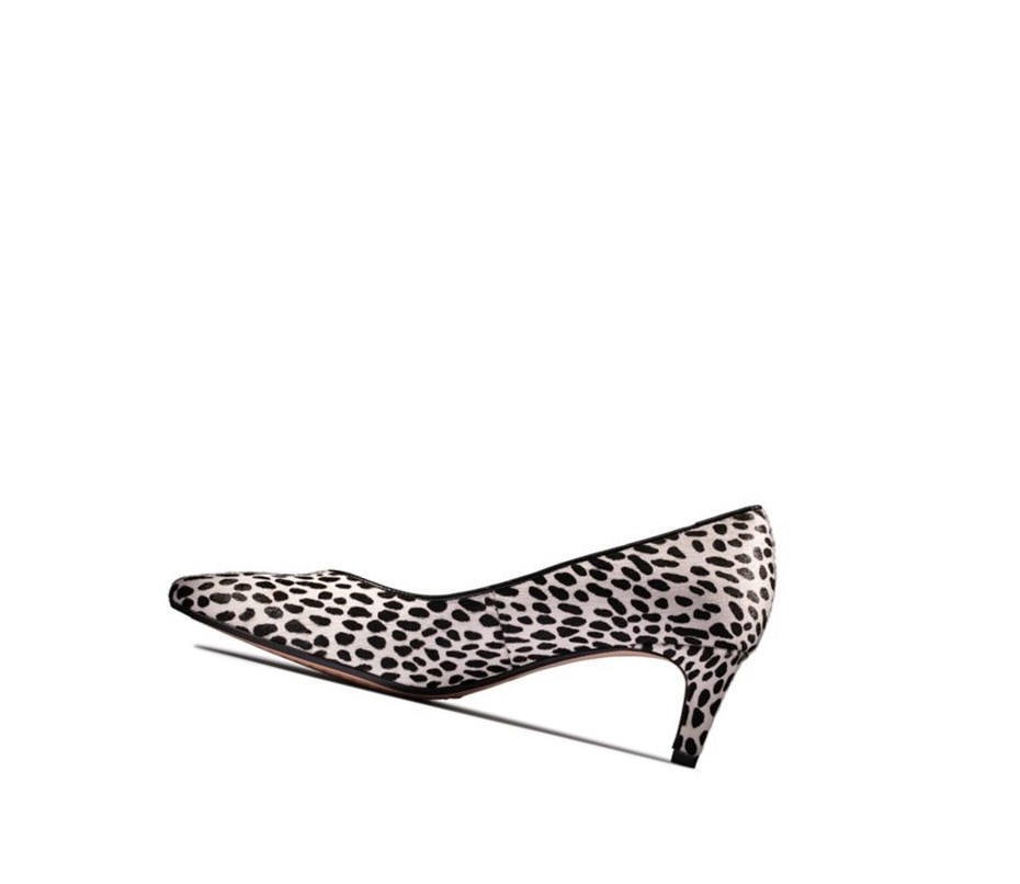 Clarks Laina 55 Court Print Leder Hohe Schuhe Damen Leopard | RBHI67431