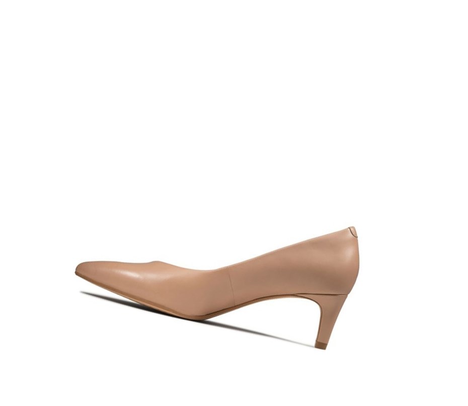 Clarks Laina 55 Leder Weite Fit Lederschuhe Damen Hautfarbe | ACOU16892