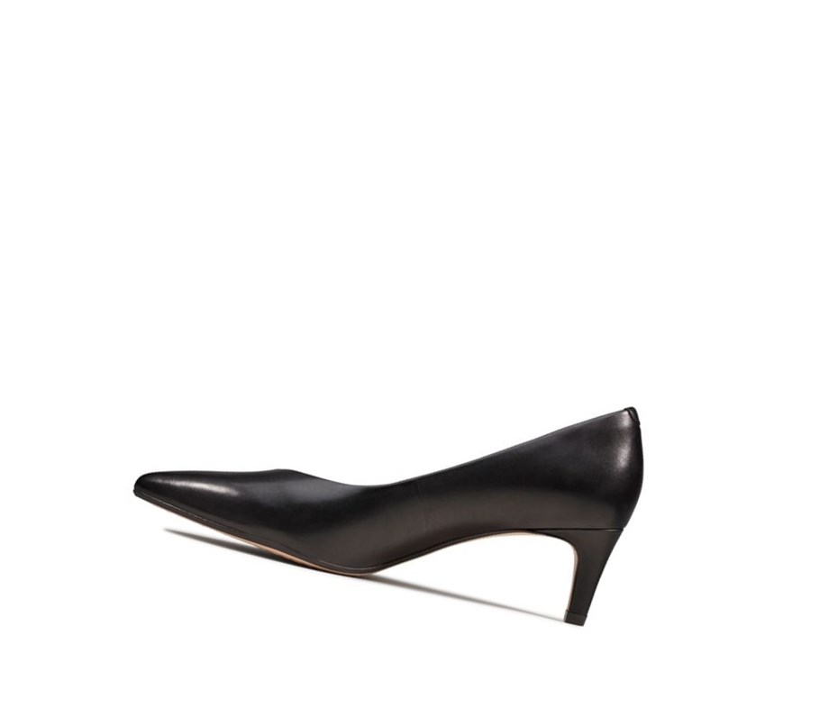 Clarks Laina 55 Leder Weite Fit Lederschuhe Damen Schwarz | NGBR28195