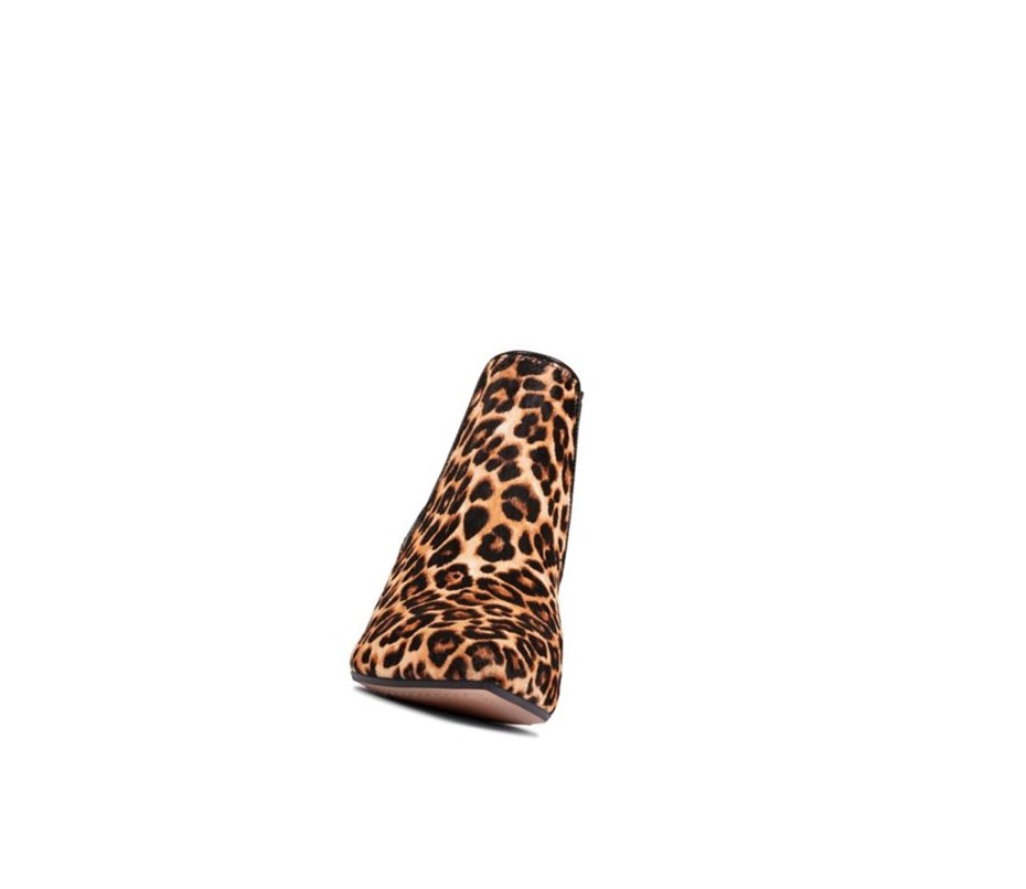Clarks Laina 55 Print Wildleder Stiefeletten Damen Leopard | FRSB87914