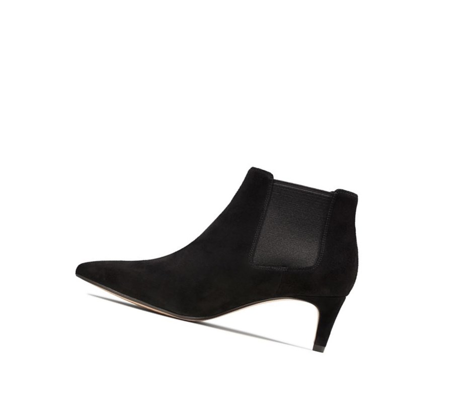 Clarks Laina 55 Wildleder Stiefel mit Absatz Damen Schwarz | JQEM20349