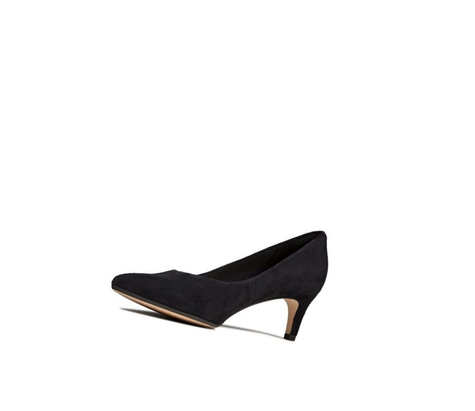 Clarks Laina 55 Wildleder Weite Fit Lederschuhe Damen Schwarz | PWIX78493