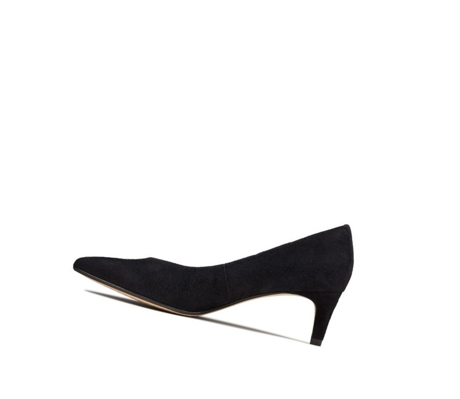 Clarks Laina 55 Wildleder Weite Fit Lederschuhe Damen Schwarz | PWIX78493