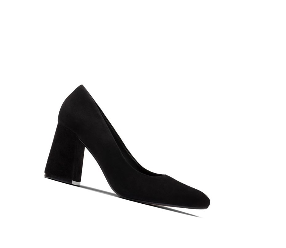 Clarks Laina 85 Court Wildleder Hohe Schuhe Damen Schwarz | IVEZ63548