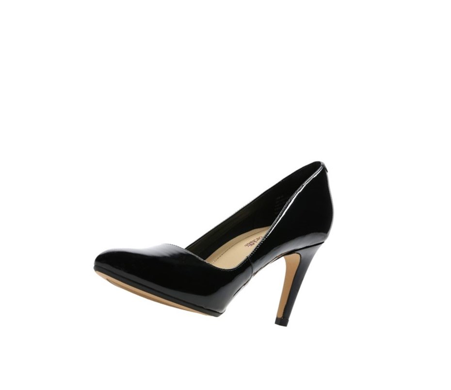 Clarks Laina Rae Lack Leder Hohe Schuhe Damen Schwarz | CDSP08623