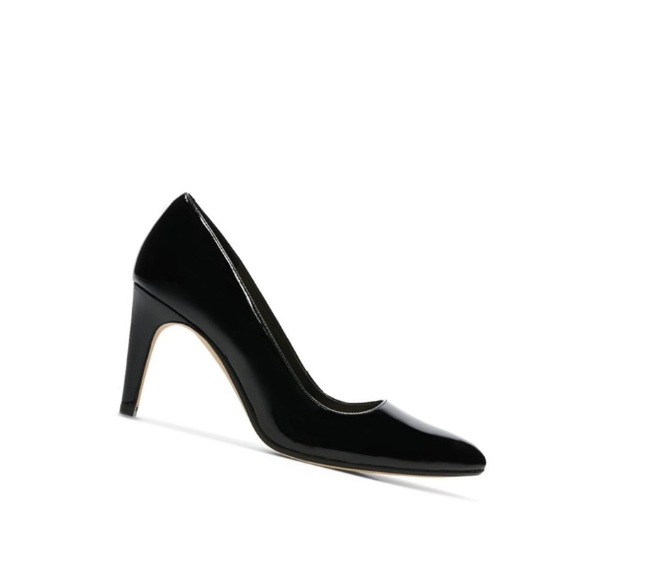 Clarks Laina Rae Lack Leder Hohe Schuhe Damen Schwarz | CDSP08623
