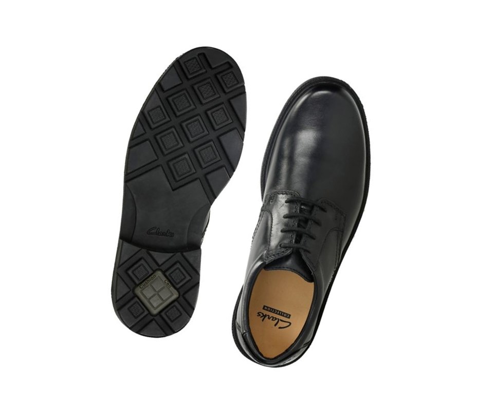 Clarks Lair Leder Lederschuhe Herren Schwarz | YJXG02734