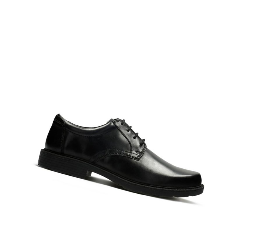Clarks Lair Leder Lederschuhe Herren Schwarz | YJXG02734
