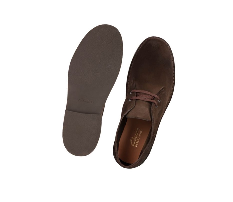 Clarks Laufschuhe Wildleder Wüstenstiefel Herren Dunkelbraun | ASKJ17839